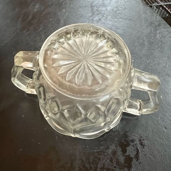 Vintage Heavy Pressed Open Sugar Bowl - Picture 5 of 6